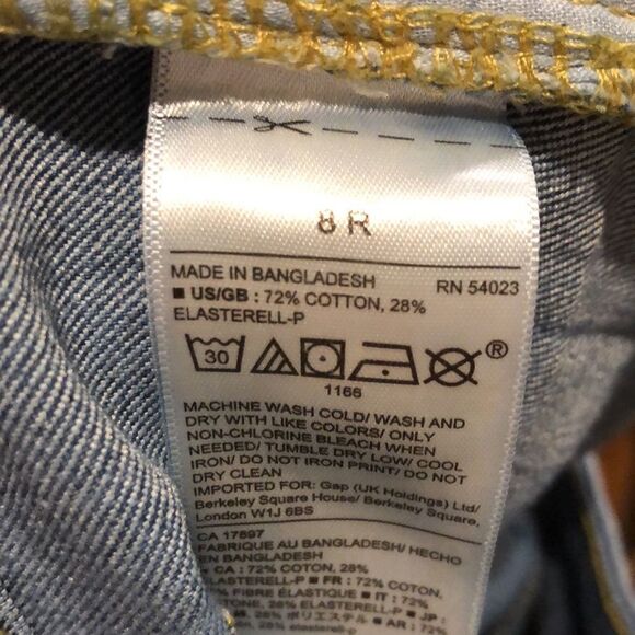 GAP Women’s Medium - Light Wash REAL STRAIGHT Denim Low Rise Jeans Sz 8/29 - Picture 8 of 8